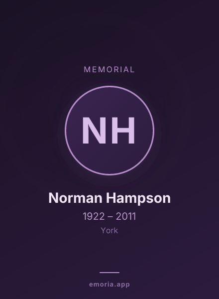 Memorial portrait of Norman Hampson