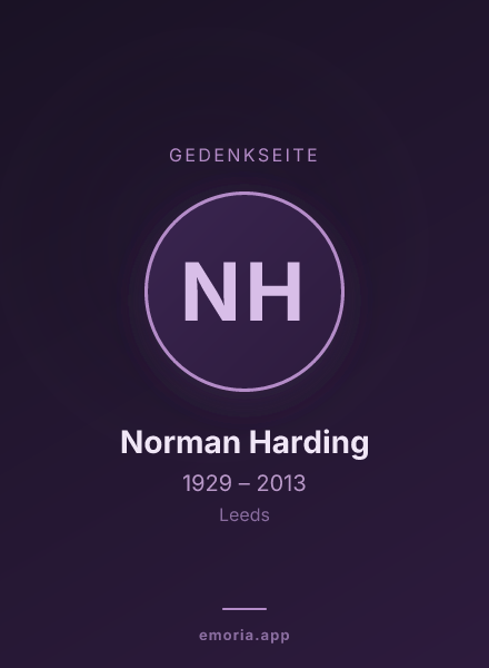 Gedenkportrait von Norman Harding