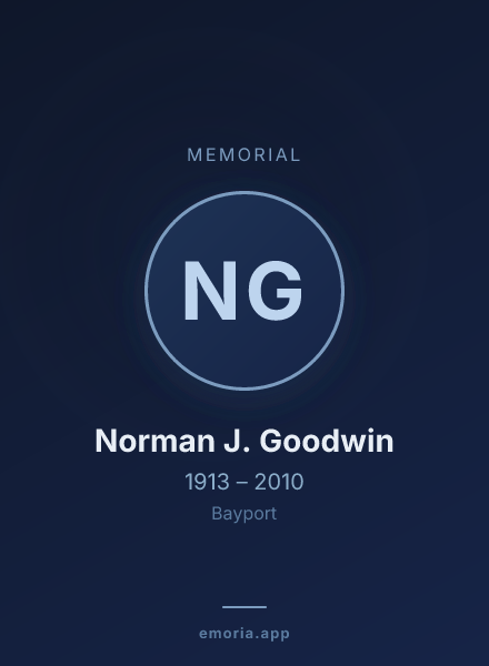 Memorial portrait of Norman J. Goodwin