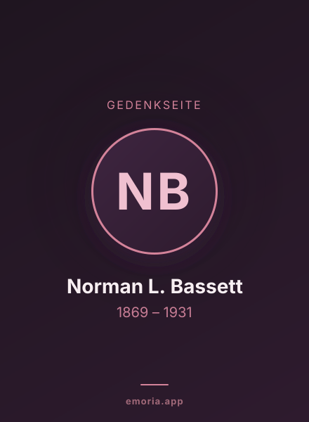 Gedenkportrait von Norman L. Bassett