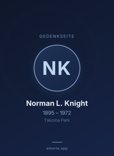 Gedenkportrait von Norman L. Knight