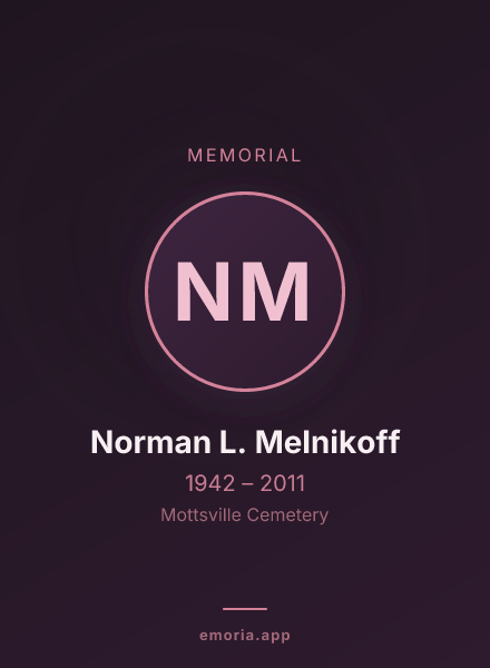 Memorial portrait of Norman L. Melnikoff