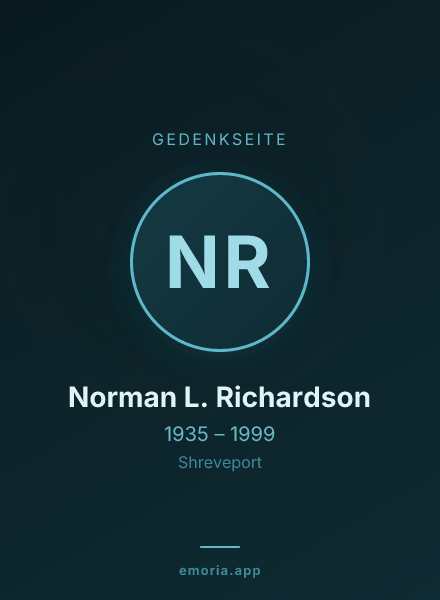 Gedenkportrait von Norman L. Richardson