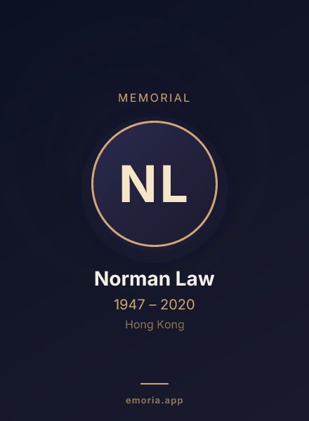 Memorial portrait of Norman Law
