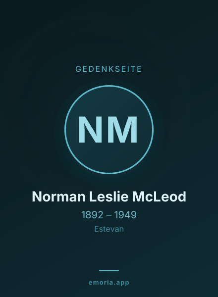 Gedenkportrait von Norman Leslie McLeod