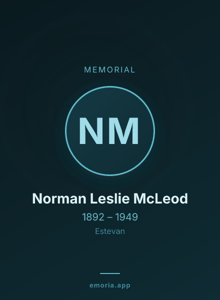 Memorial portrait of Norman Leslie McLeod
