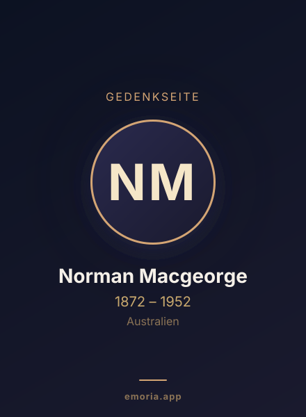 Gedenkportrait von Norman Macgeorge