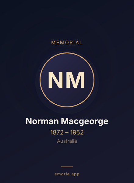 Memorial portrait of Norman Macgeorge