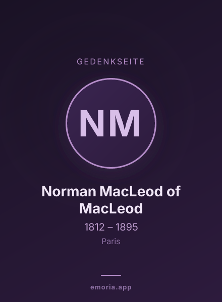 Gedenkportrait von Norman MacLeod of MacLeod