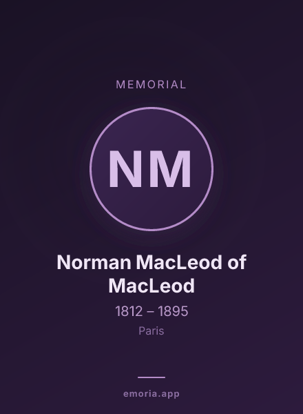 Memorial portrait of Norman MacLeod of MacLeod