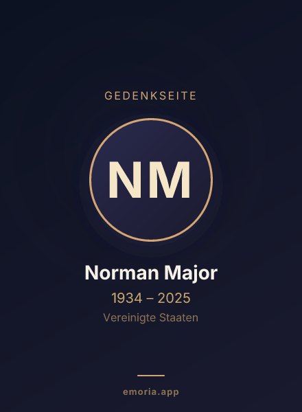 Gedenkportrait von Norman Major