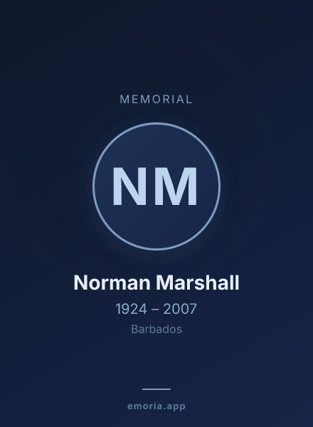 Memorial portrait of Norman Marshall