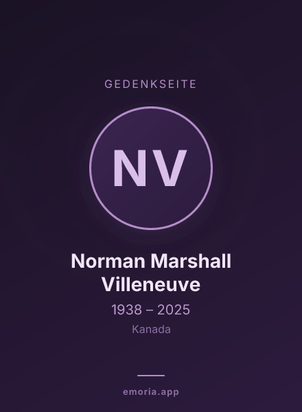 Gedenkportrait von Norman Marshall Villeneuve