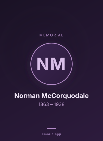 Memorial portrait of Norman McCorquodale