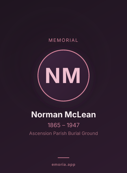 Memorial portrait of Norman McLean