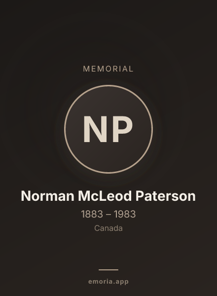 Memorial portrait of Norman McLeod Paterson