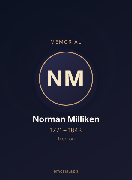 Memorial portrait of Norman Milliken
