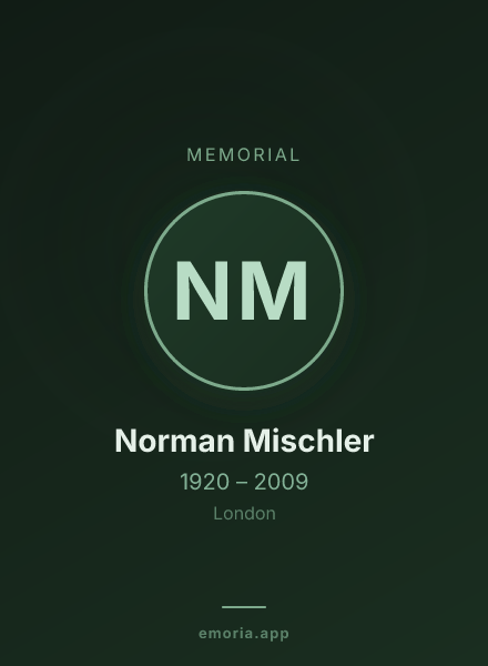 Memorial portrait of Norman Mischler