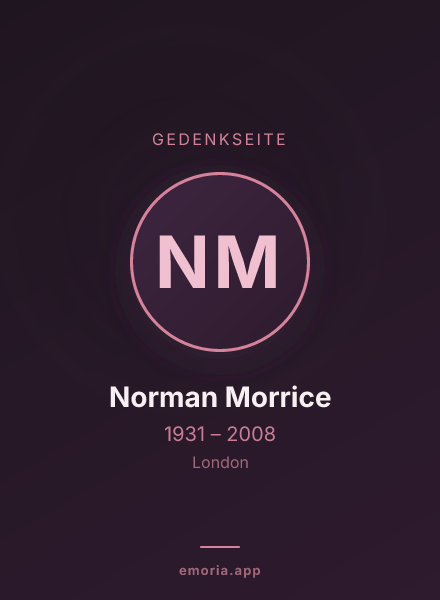 Gedenkportrait von Norman Morrice