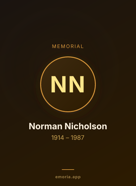 Memorial portrait of Norman Nicholson