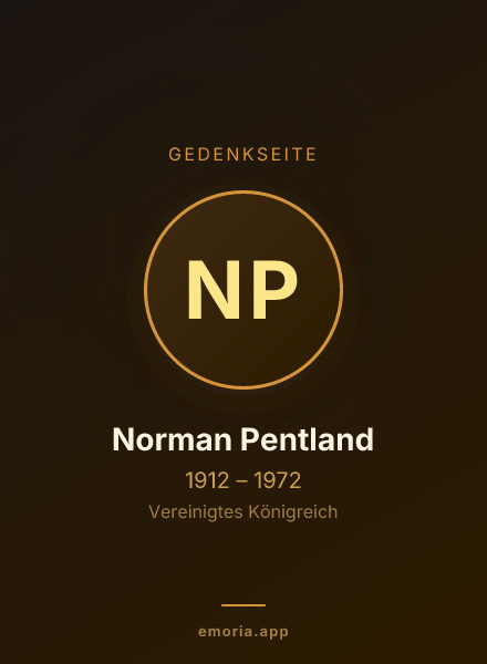 Gedenkportrait von Norman Pentland