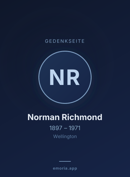 Gedenkportrait von Norman Richmond