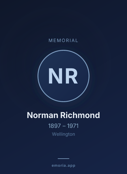 Memorial portrait of Norman Richmond