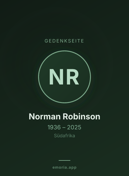 Gedenkportrait von Norman Robinson