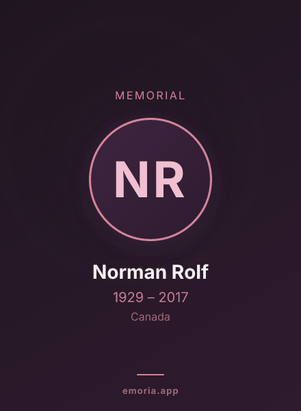Memorial portrait of Norman Rolf