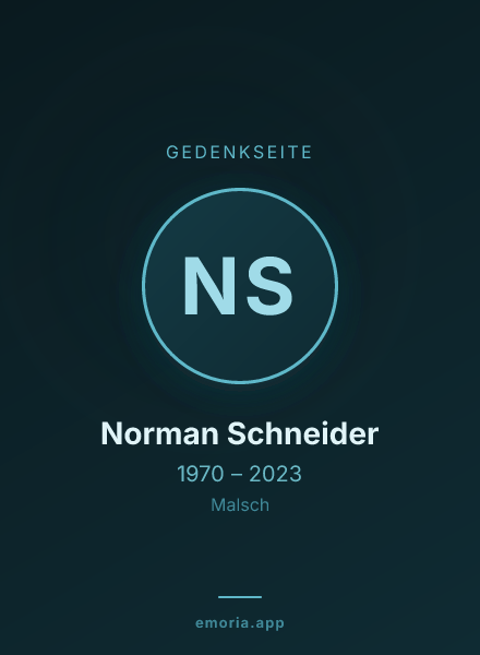 Gedenkportrait von Norman Schneider