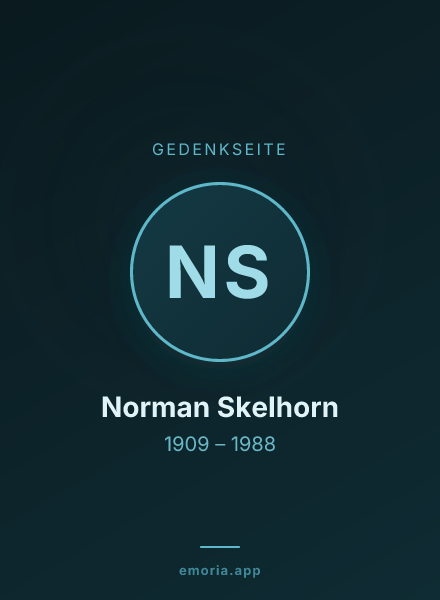 Gedenkportrait von Norman Skelhorn