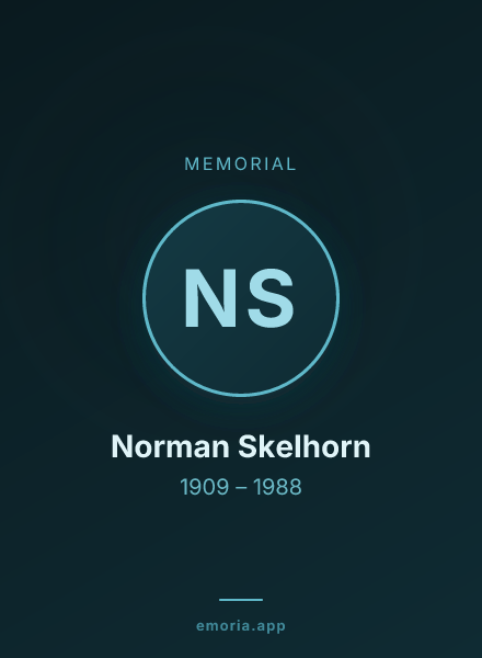 Memorial portrait of Norman Skelhorn