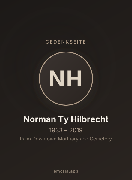 Gedenkportrait von Norman Ty Hilbrecht