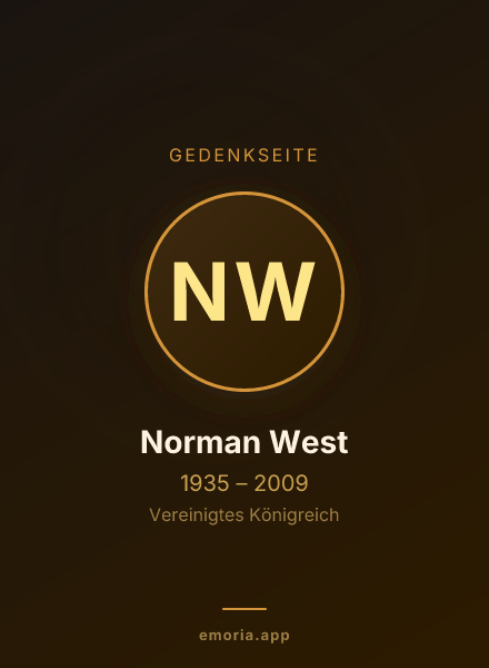 Gedenkportrait von Norman West