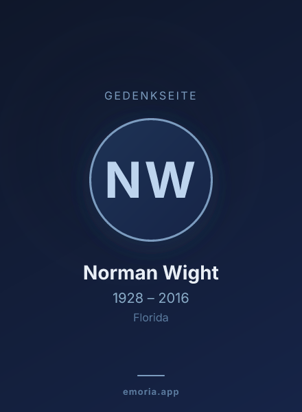 Gedenkportrait von Norman Wight
