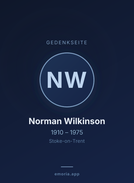 Gedenkportrait von Norman Wilkinson