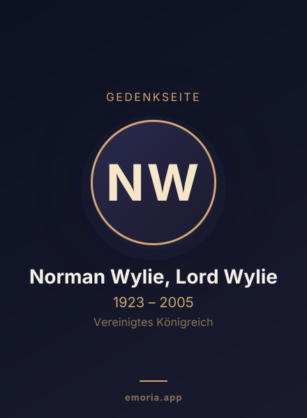 Gedenkportrait von Norman Wylie, Lord Wylie