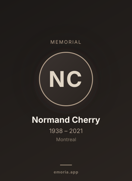 Memorial portrait of Normand Cherry