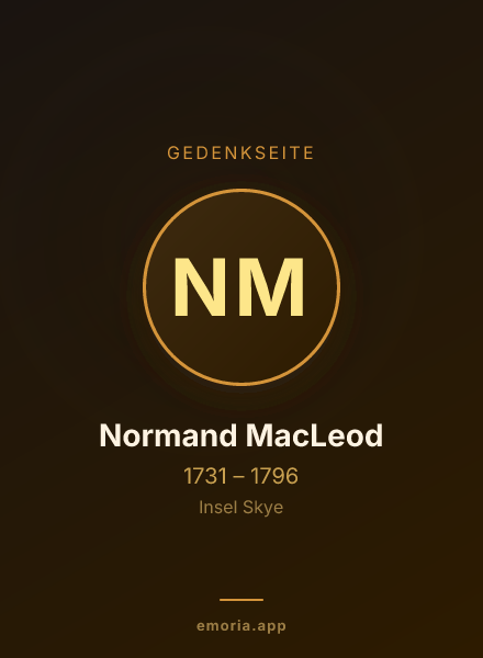Gedenkportrait von Normand MacLeod