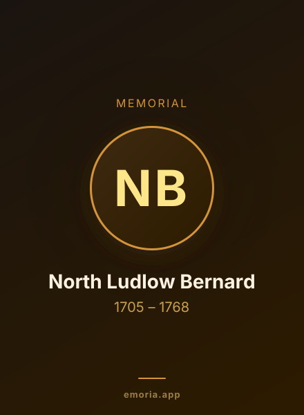 Memorial portrait of North Ludlow Bernard