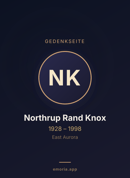 Gedenkportrait von Northrup Rand Knox