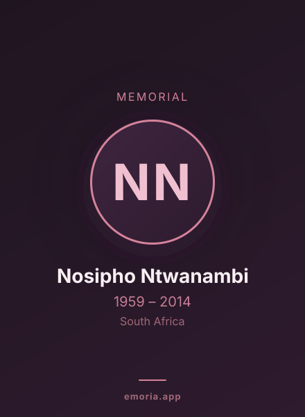 Memorial portrait of Nosipho Ntwanambi