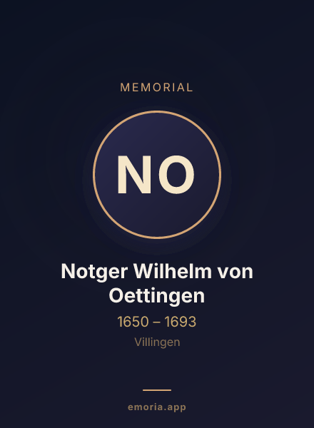 Memorial portrait of Notger Wilhelm von Oettingen