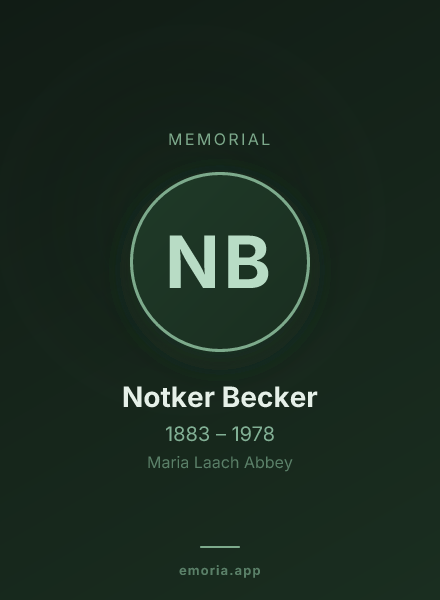 Memorial portrait of Notker Becker
