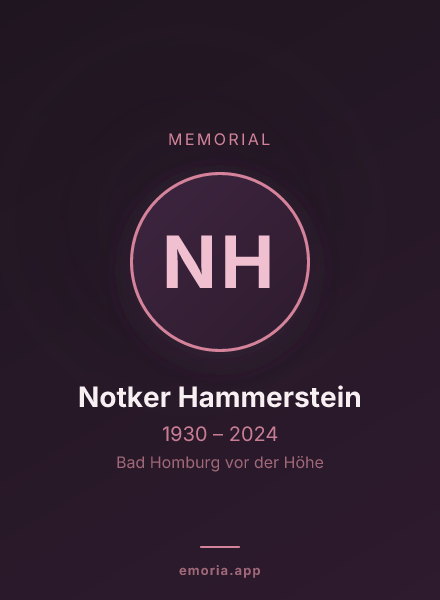 Memorial portrait of Notker Hammerstein