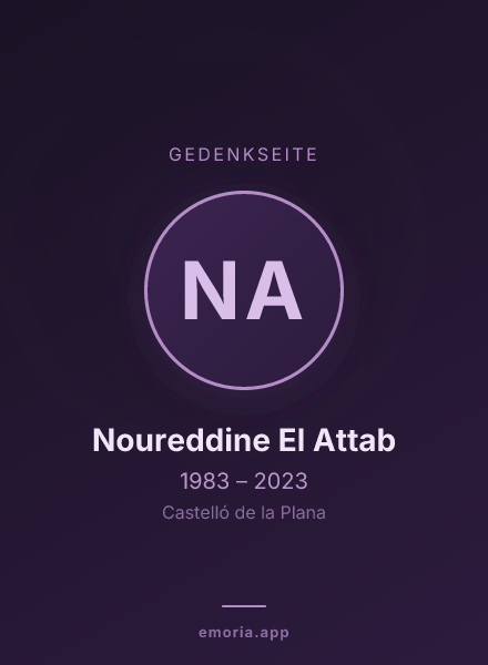 Gedenkportrait von Noureddine El Attab