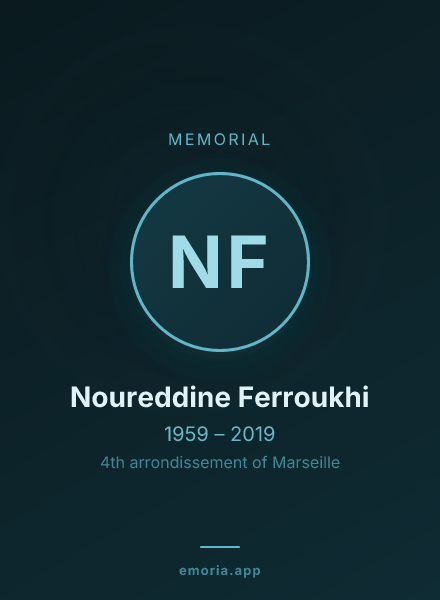 Memorial portrait of Noureddine Ferroukhi