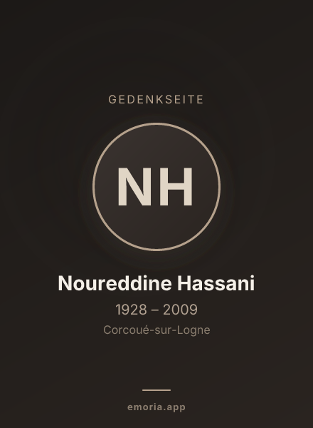 Gedenkportrait von Noureddine Hassani