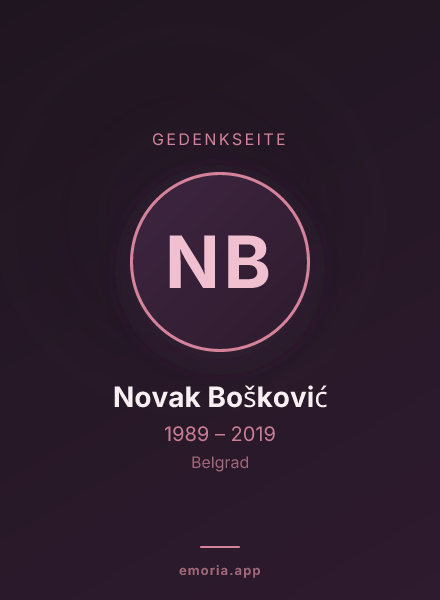 Gedenkportrait von Novak Bošković