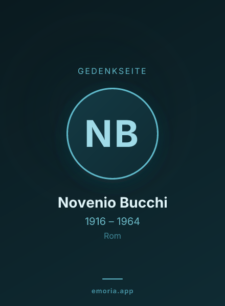Gedenkportrait von Novenio Bucchi